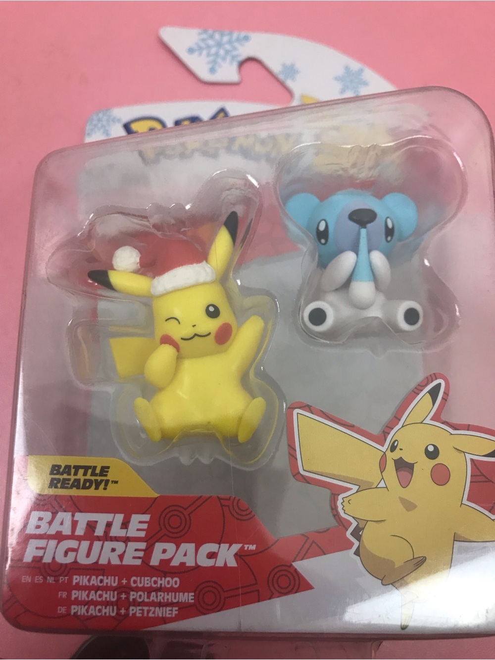 Pokemon Pikachu (Yellow) & Spheal (Light Blue) Holiday Figure Duo - Picture 2 of 4
